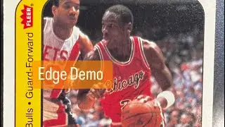 1986 Michael Jordan Fleer Rookie Sticker ￼ Edge Care