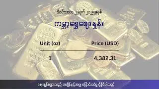 ငွေစျေး၊ရွှေစျေး(ဒီဇင်ဘာလ ၂၂ရက် ၂၀၂၅ခုနှစ်)#currency #worldgold #myanmargoldprice #todaygoldprice