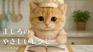 マシロの焼きサバランチ🐟小さな猫シェフのほっこり昼ごはん💕The Cutest Cat Chef Ever 🐾