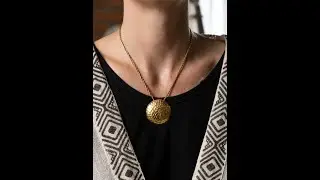 Amulet Shamanic mirror - Covered in Gold 18K