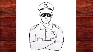 Çok Kolay Polis Çizimi - 10 Nisan Polis Haftası Çizimleri - Polis Resmi Nasıl Çizilir -Çizim Mektebi