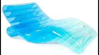 FUNBOY Giant Inflatable Luxury Chaise Lounger, Chair Pool Float for Adults, Transparent Material