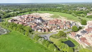 Berkeley Homes Hareshill, Crookham Village, construction update new homes - May 2023 - DJI Mavic 3