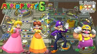 Mario Party 6 - Peach vs Daisy vs Waluigi vs Wario - E. Gadd's Garage