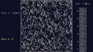 Advent of Code 2023 - Day 14 - Parabolic Reflector Dish - Visualization