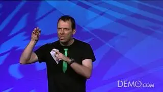 Andy Backer introducing Sure in Demo conference