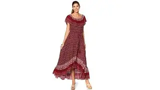 Curations Printed Woven Overlay Dress