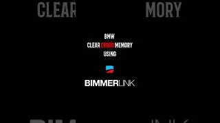 Clear error memory with Bimmerlink