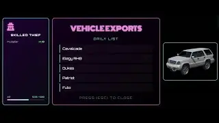 Advanced Car Theft with XP System | ESX / QB / OX FIVEM SCRIPT
