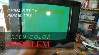 CHINA TV GREEN PICTURE STARCROWN CRT TV GREEN SCREEN