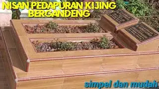 TUTORIAL CARA MEMBUAT NISAN BERGANDENG,KERAMIK 40X40 motif serat kayu