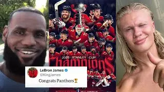 Famous Reactions On Florida Panther Winning The Stanley Cup Trophy Back To Back