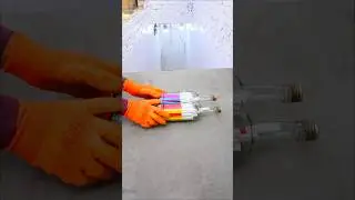 🌈 Color Explosion! Breaking Bottles Filled with Rainbow Colors 💥 Satisfying ASMR #shorts #asmr