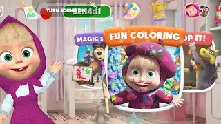 Masha and the Bear l FUN COLORING GAME