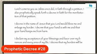 Prophetic Decree #28 For Financial Miracles