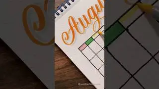 August 2023 Calendar | Bullet journal | Plan with me #nhuandaocalligraphy #shorts