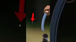 Can you cut this bullet with a katana?🥰