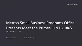 Metro's Small Business Programs Office - Meet the Primes Event