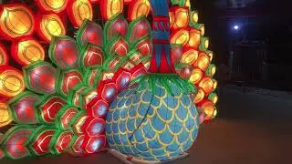 HOYECHI Outdoor Chinese Traditional Festival Peacock Lantern