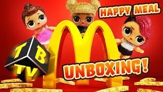 LOL Surprise Dolls Glitter Series and McDonald's Happy Meal Unboxing! Featuring Queen Bee, & Fancy!