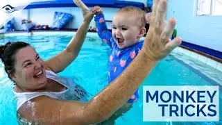 Lu Lu 13 Months Monkey Tricks for Baby Swimmers