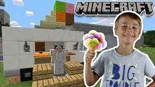 СТРОИТЕЛЬСТВО МАГАЗИНА ФУРГОНА С МОРОЖЕНЫМ В РЕЖИМЕ ВЫЖИВАНИЯ MINECRAFT