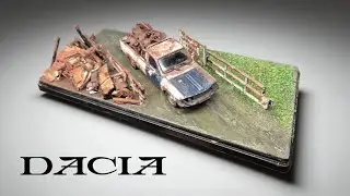 Abandoned Dacia Pick up Truck Diorama | Realistic Rust & Decay Effects 1:43 Scale