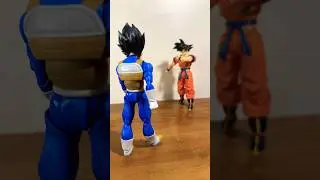 Goku and Vegeta Showdown😂 #fyp #anime #comedy #dbz #goku #stopmotion #animation #vegeta