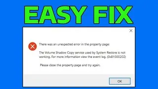 How To Fix System Restore Point Errors 0x81000202 0x81000203