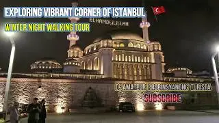 Exploring Vibrant Corner of 🇹🇷 Istanbul I Winter Night Walking Tour #travel #video #trending #turkey
