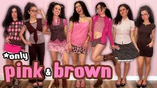 a week in my life (wearing ONLY pink & brown outfits) #vlog