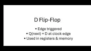 D Flip-Flop | Digital Electronics | ECE