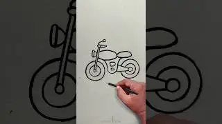 Bike drawing || how to draw bike easy | motorcycle drawing || #shorts