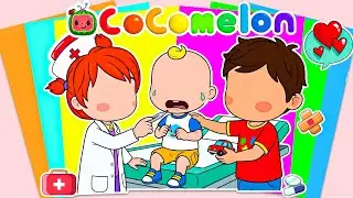 【Paper DIY】Decorate Sticker Book with Scared JJ At The Dentist And Doctor Cece & Cody Comfort Him!