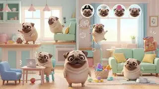 FUNNY PUG! Join Pippa the Silly Pug in adorable mini-adventures! You'll Laugh Out Loud.