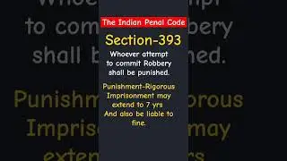Section-393 Attempt to commit Robbery #The Indian Penal Code,1860 #law #IPC #shorts