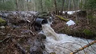 Raw Footage Releasing Huge Gush With Sand And Rocks