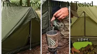 Camping Set-Up French Army F2 Tent Field Tested In Forestry.