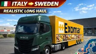 Euro Truck Simulator 2 | Iveco S-Way Long Haul Italy ➝ Sweden | Relaxing Drive