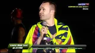 Andres Iniesta - FC Barcelona Celebration of La Liga 2010 - 2011 in the Camp Nou