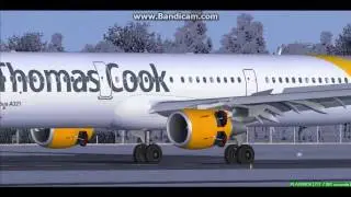 Thomas Cook Airlines A321 Bornholm Airport EKRN Landing FS9