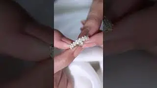 Moissanite Cluster Half Eternity Band | Elegant Wedding & Statement Ring for Her