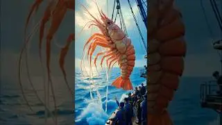 Giant Sea Creature caught by fishermen! #animals #arcticlife #shrimp #giant 🦐 💧