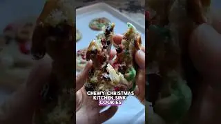 Yummy Christmas Kitchen Sink Cookies  #baking #easyrecipe #cookies #dessert #chocolate #xmas #shorts