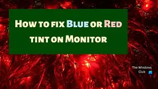 How to fix Blue or Red tint on Monitor in Windows 11/10