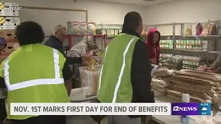 SNAP benefits cut off during shutdown, driving long lines at food pantries
