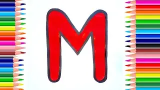 🅼 Letter M Drawing for Kids | Easy ABC Drawing, Coloring & Rhymes #littlearthands #artforkids