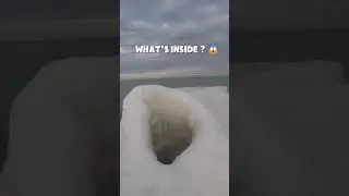 What's inside the ice volcano ? 😱