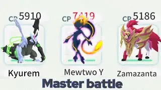 😱 USING MEGA MEWTWO Y SHILD ZAMAZANTA SHINY ✨ BLACK KYUREM GRANDMASTER BATTLE IN POKEMON GO