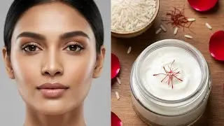 7 Days Glass Skin Challenge! 😱 DIY Rice & Saffron Cream for Oily Skin